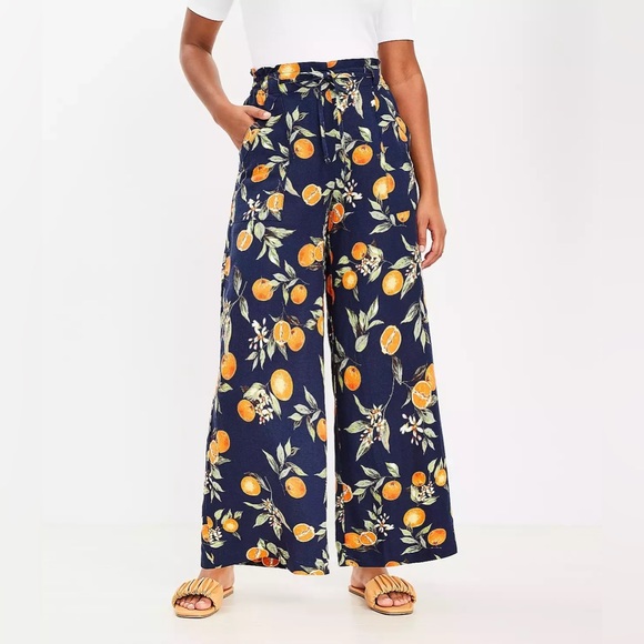 LOFT Pants - Loft Pull on linen pants orange harvest